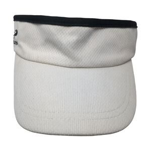 Headsweats Fitted Visor Hat White One Size Stretch Embroidered Outdoor